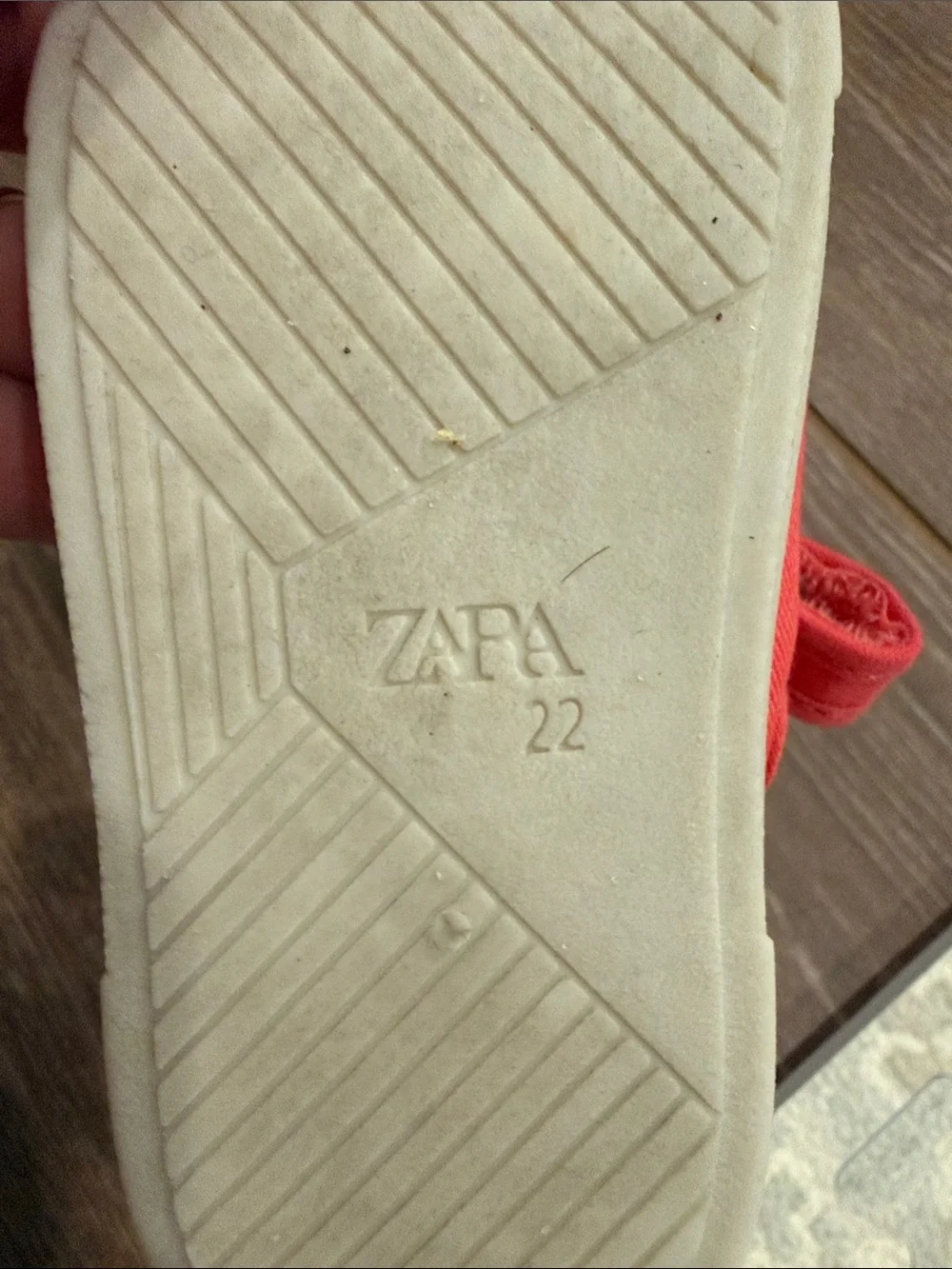Zara Coral-Red Barefoot Canvas Mary Jane Shoes for Kids
